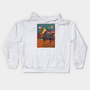 Decorated rajasthani camel Kids Hoodie